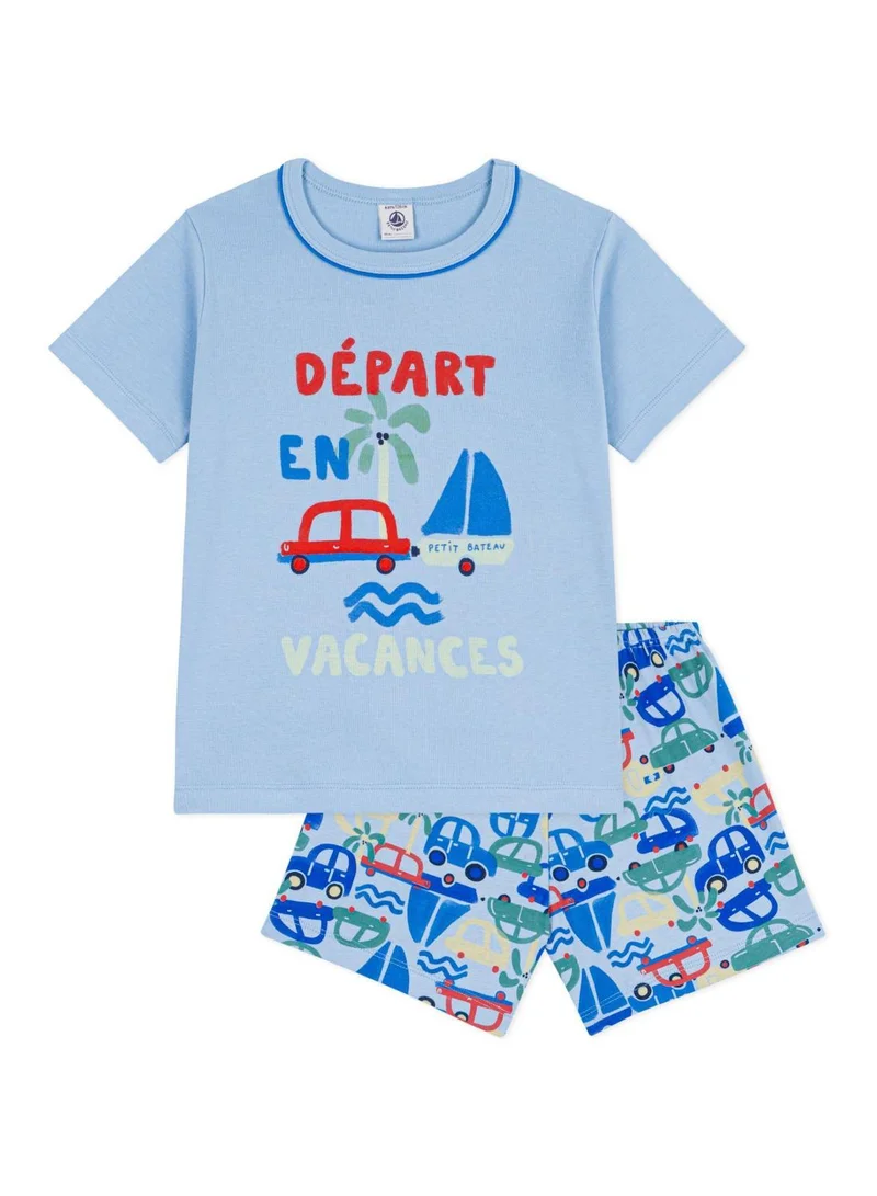 بيتي باتو Children's short car print cotton pyjamas